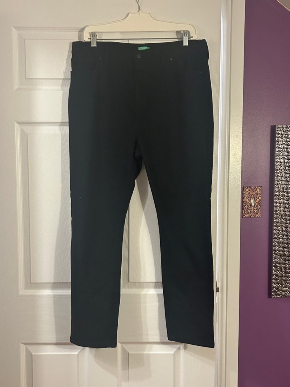 United Colors Of Benetton Sz 12 Black Straight Jeans